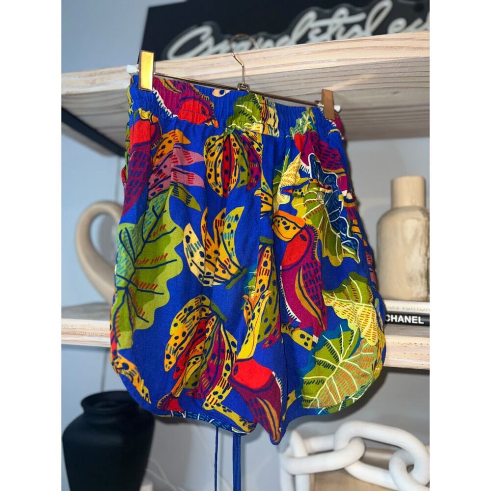 Farm Rio Beak and Bananas Pattern Colorful High Waisted Shorts Size XS - Picture 4 of 6